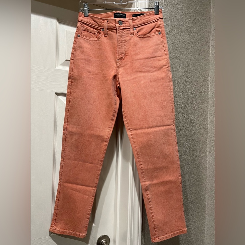 Banana Republic High-Rise Jeans in Coral
